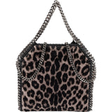Stella McCartney Leopard Fur Print Falabella Tote Crossbody Handbag