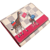 Louis Vuitton Monogram Damier Azur Illustre Giraffe Animation Small Victorine Wallet