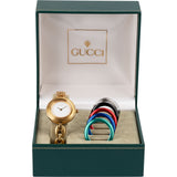 Gucci Gold Tone Change Bezel 11/12.2 Chain Woman Watch
