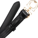 Salvatore Ferragamo Black Leather Gancini Belt (80)