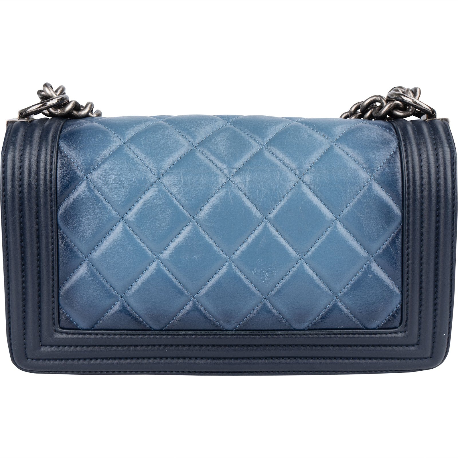 Chanel Quilted Lambskin Boy Single Flap Crossbody Bag xx maße - vintageandkickz