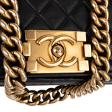 Chanel Quilted Lambskin Medium Boy Single Flap Crossbody Bag