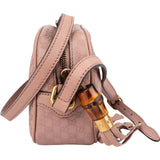 Gucci Microguccissima Leather Bamboo Tassel Disco Camera Crossbody Bag