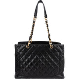 Chanel Quilted Caviar Leather Grand Shopping Tote Shoulder Bag