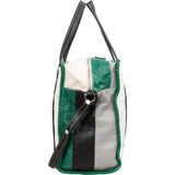 Balenciaga Tricolor Calfskin Leather Bazar Small Tote Crossbody Handbag