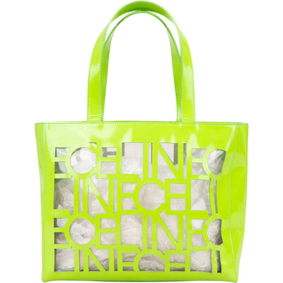 Celine Patent Leather Vertical Transparent Cutout Handbag