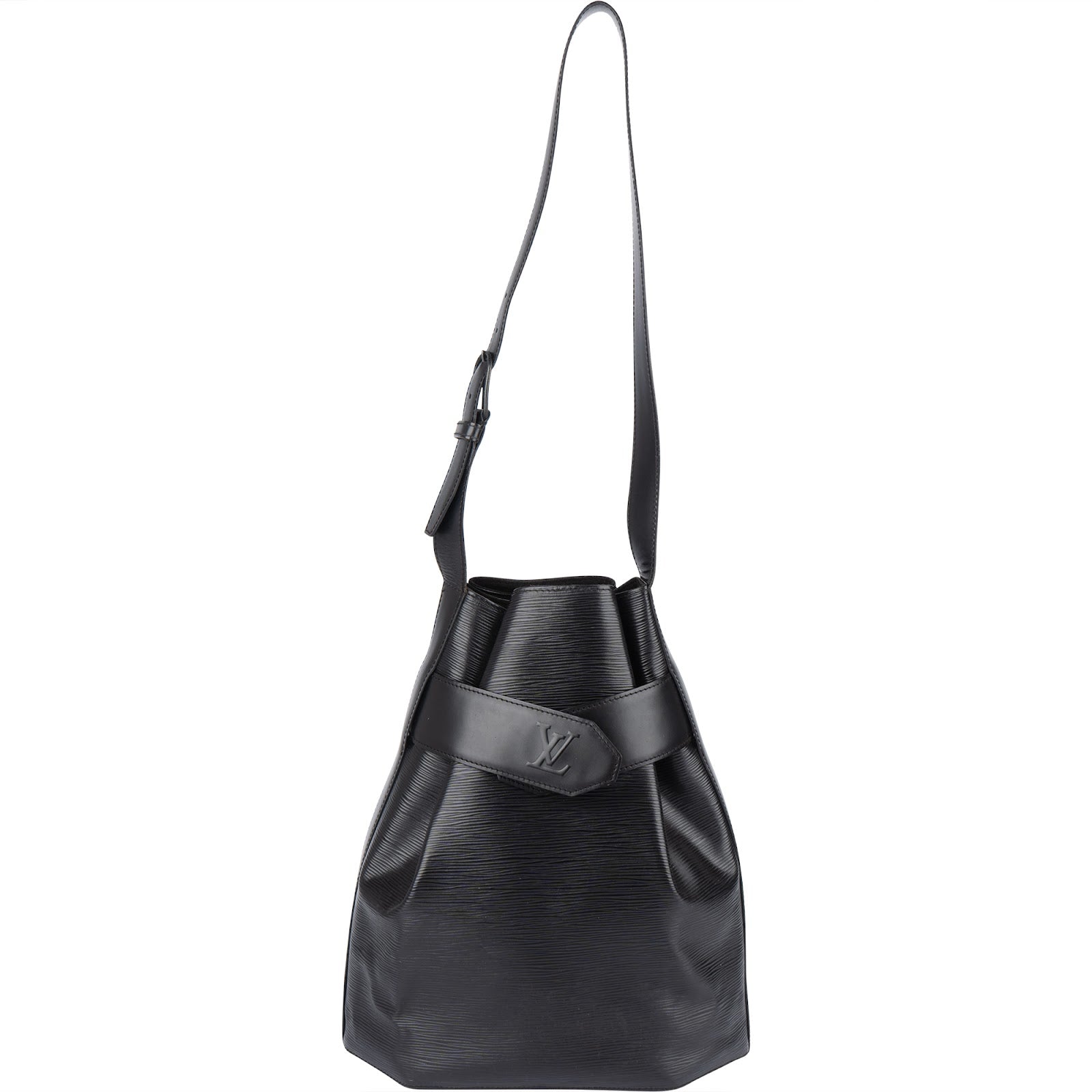 Louis Vuitton Noir Epi Leather Sac d'Epaule Shoulder Bag - vintageandkickz