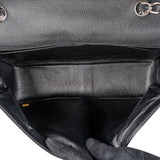 Chanel Quilted Caviar Leather Palladium Jumbo Single Flap Crossbody Bag