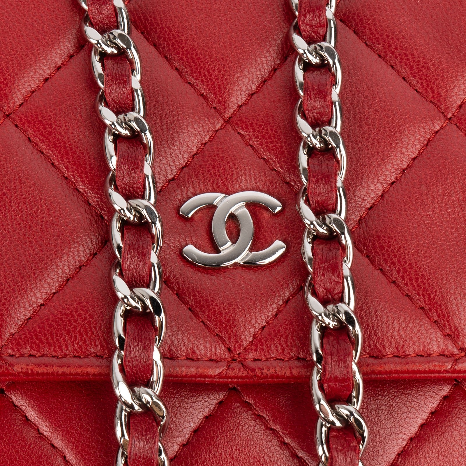 Chanel Quilted Lambskin Wallet on Chain Crossbody Bag - vintageandkickz