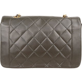 Chanel Quilted Lambskin 24K Gold Diana Single Flap Crossbody Bag