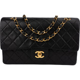 Chanel Quilted Lambskin 24K Gold Medium Double Flap Shoulder Bag