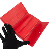 Louis Vuitton Rouge Epi Leather Sarah Wallet