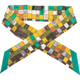 Hermès Timbres Mosaic Silk Twilly Tuch Scarf