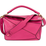 Loewe Pink Calfskin Puzzle Handbag