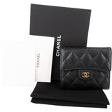 Chanel Quilted Caviar Leather Classic Small Flap Wallet