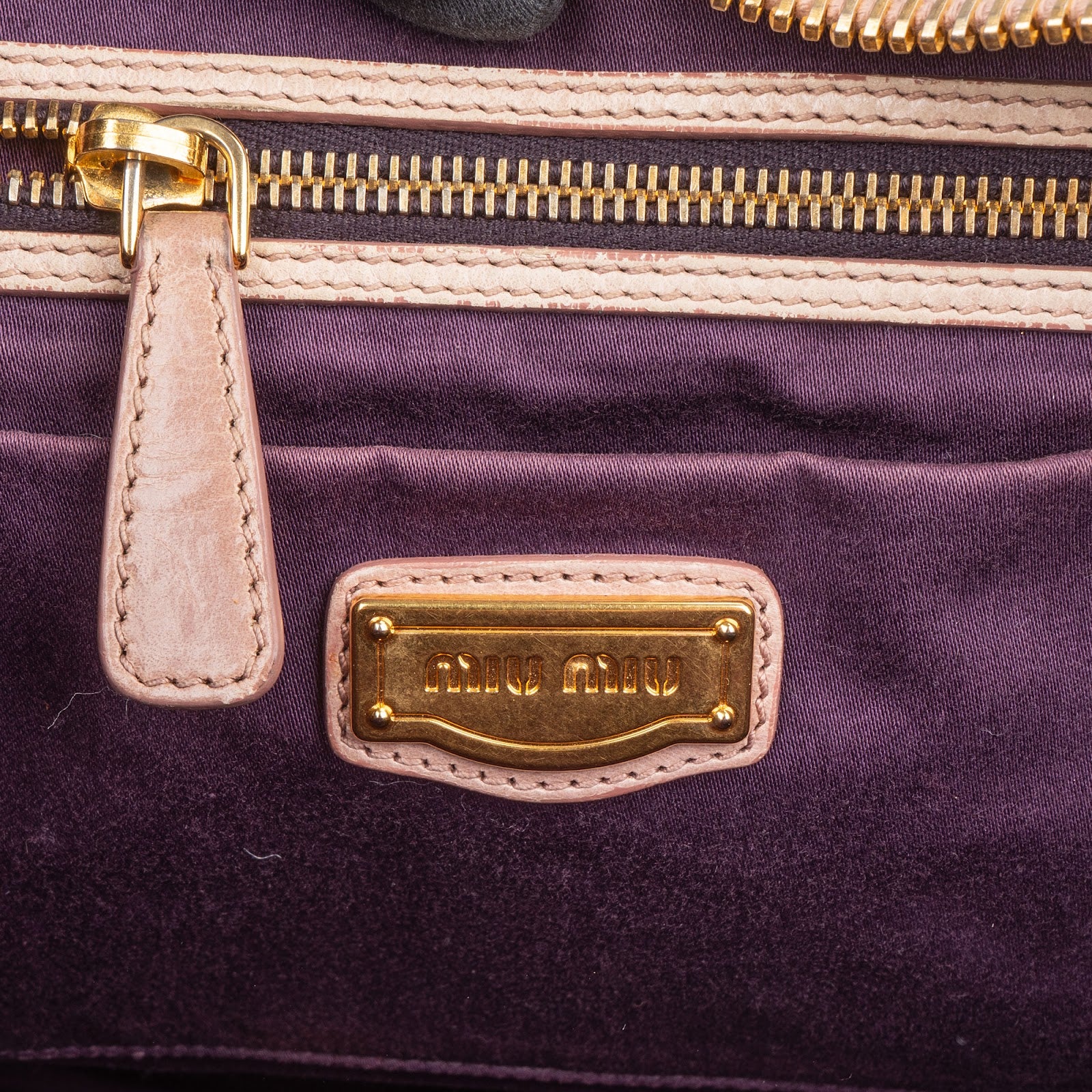 Miu Miu Vitello Lux Satchel City Handbag - vintageandkickz