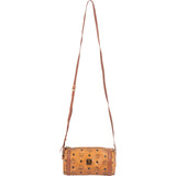MCM Monogram Visetos Cylinder Boston Crossbody Bag