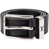 Louis Vuitton Classic Black Leather Ceinture Carre Belt (90 / 36)