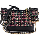 Chanel Tweed Leather Gabrielle Bicolor Chain Small Crossbody Bag
