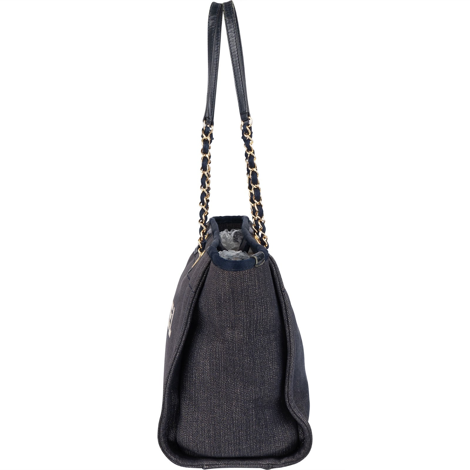 Chanel Denim Deauville Tote Shoulder Bag - vintageandkickz
