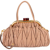 Miu Miu Matelassé Nappa Leather Frame Bowling Handbag