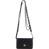 Chanel Quilted Calfskin Punk Grommet Wallet On Chain Crossbody Bag