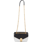 Celine Quilted Bicolor Calfskin Medium C Crossbody Bag
