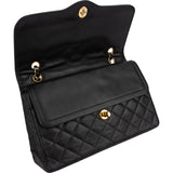 Chanel Quilted Lambskin Bicolor Double Flap Shoulder Bag