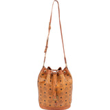 MCM Monogram Visetos Drawstring Bucket Crossbody Bag
