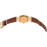 Gucci Gold Tone Leather 6300L Women Watch