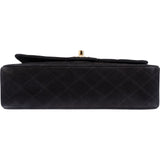 Chanel Quilted Suede 24K Gold Medium Double Flap Shoulder Bag
