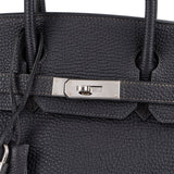 Hermès Dark Navy Bleu Togo Leather Palladium Birkin 30 Handbag