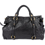 Miu Miu Vitello Lux Leather Bow Satchel Handbag