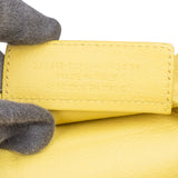 Balenciaga Yellow Leather Paper Bag Side Zip Tote Handbag