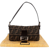 Fendi Monogram FF Zucca Baguette Shoulder Bag
