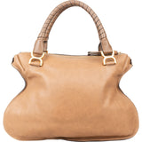 Chloé Grained Calfskin Marcie Large Hobo Saddle Handbag