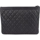 Chanel Quilted Caviar Leather Boy CC Clutch