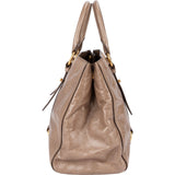 Miu Miu Vitello Lux Leather Tote Handbag