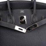 Hermès Dark Navy Bleu Togo Leather Palladium Birkin 30 Handbag
