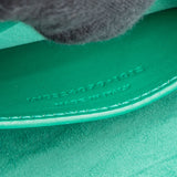 Saint Laurent Green Leather Clutch