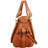Chloé Stitching Leather Paraty Handbag