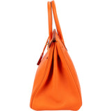 Hermès Orange H Togo Leather Birkin 35 Handbag