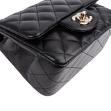 Chanel Quilted Lambskin Mini Square Single Flap Crossbody Bag