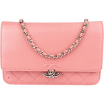 Chanel Quilted Caviar Leather Wallet On Chain Crossbody Bag - vintageandkickz