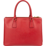 Prada Red Saffiano Leather Galleria Handbag