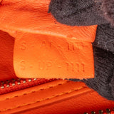 Céline Orange Grained Leather Luggage Handbag