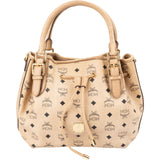 MCM Monogram Visetos Drawstring Tote Handbag