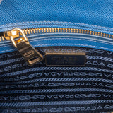Prada Blue Saffiano Leather Small Galleria Handbag