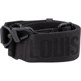 Louis Vuitton Black Leather & Cottton Emblem Adjustable Bags Strap