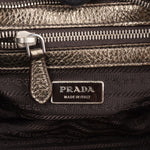 [🔄️B11 / F19] Prada Metallic Pebbled Leather Bauletto Bag Handbag - vintageandkickz